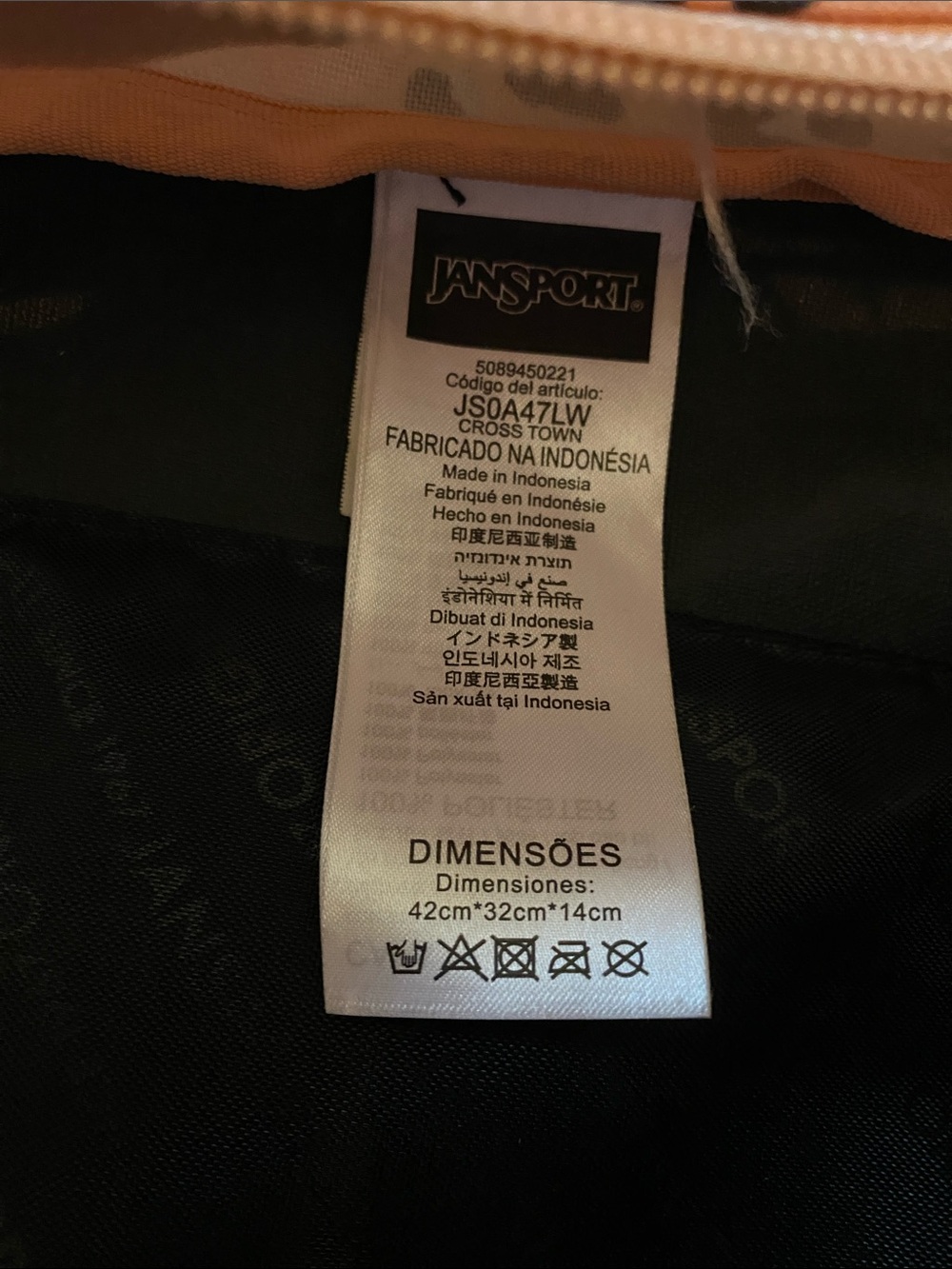 Jansport Pink and Black Leopard Print Backpack - Picture 7 of 9